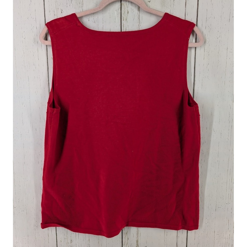 Cable And Gauge Size XL Womens Red Sleeveless Casual Tank top - Picture 8 of 8